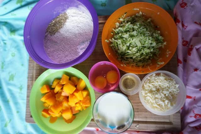 Minimuffins mit Kürbis und Zucchini für den Beikoststart