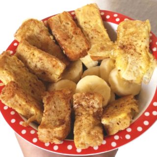 French Toast ohne Zucker als Frühstück für Babys mit Banane