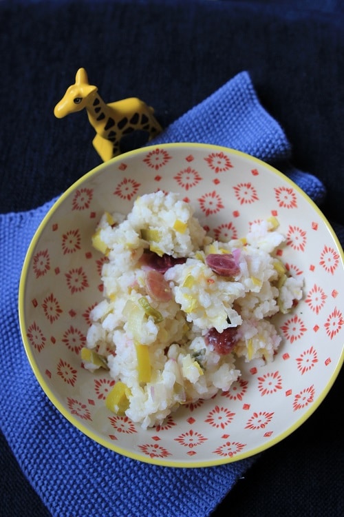 Risotto mit Lauch und Trauben für breifrei Babys