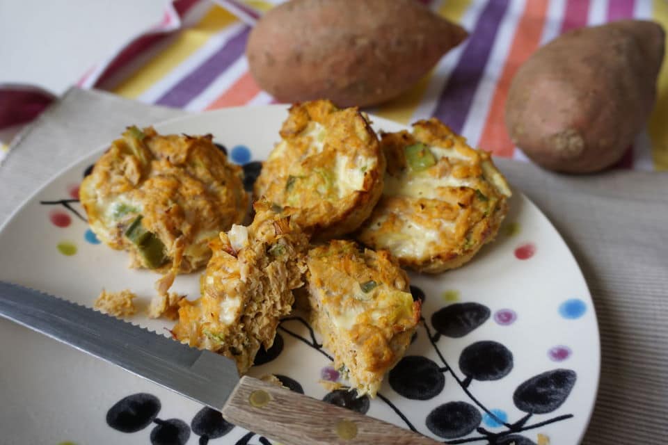 Süßkartoffelmuffins mit Thunfisch für Kleinkinder