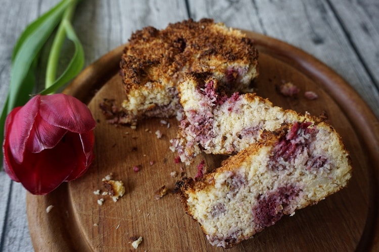 Pastinakenkuchen mit Himbeeren - glutenfrei und zuckerfrei - toll für baby-led weaning