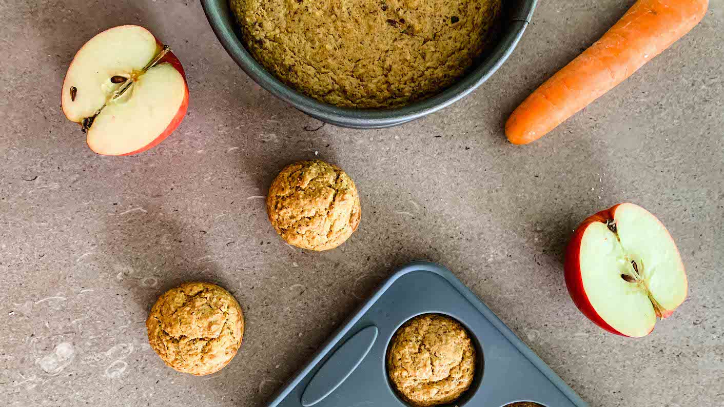 gesunde Muffins für Babys - BLW Rezept für Möhrenmuffins