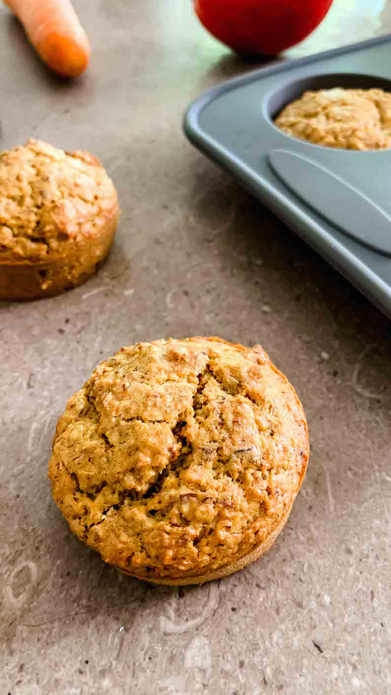 Gesunde Muffins mit Möhre und Apfel für Babys