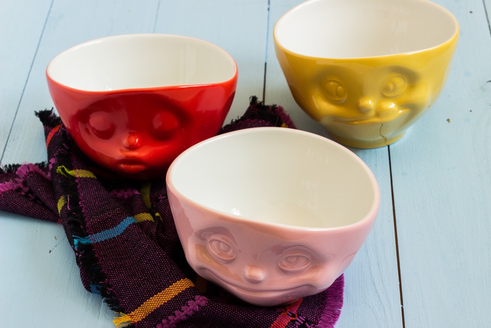 Tolle Mülsischalen von 58products in rot, rose und gelb - wir testen die Schalen und verraten ein Müslirezept ohne Zucker