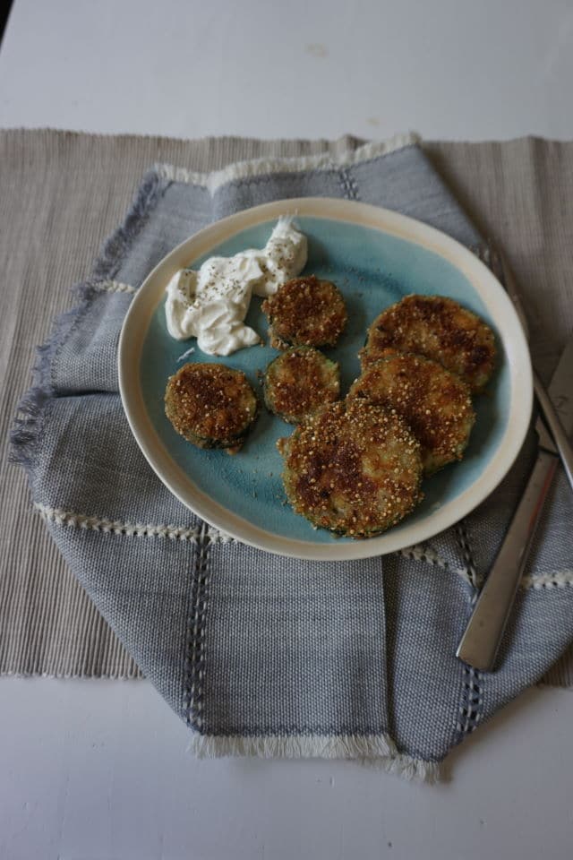 Zucchini mit knuspriger Panade als leckeres breifrei Gericht