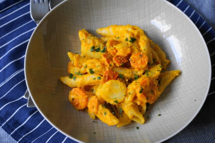 Nudeln mit Kürbis - breifrei und BLW Rezepte