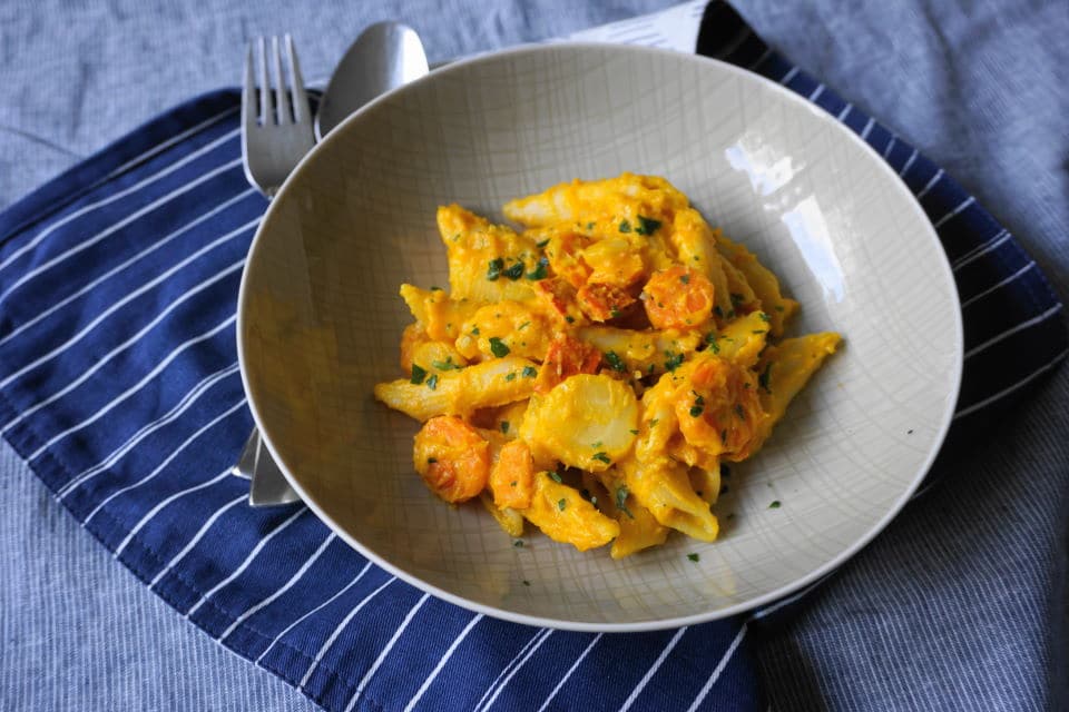 Kürbis One Pot Pasta - Familien BLW Rezept