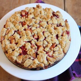 Himbeer-Apfelkuchen mit Zwieback - ein schneller Apfelkuchen