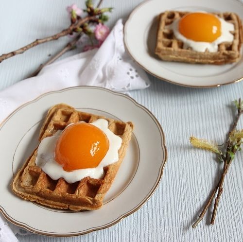 Rezept Spiegelei Waffeln zu Ostern