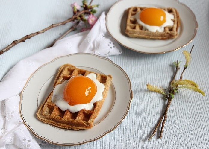 Rezept Spiegelei Waffeln zu Ostern
