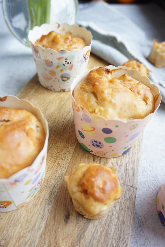 Apfelmuffins mit Apfelmus und geriebenen Äpfeln zuckerfrei backen