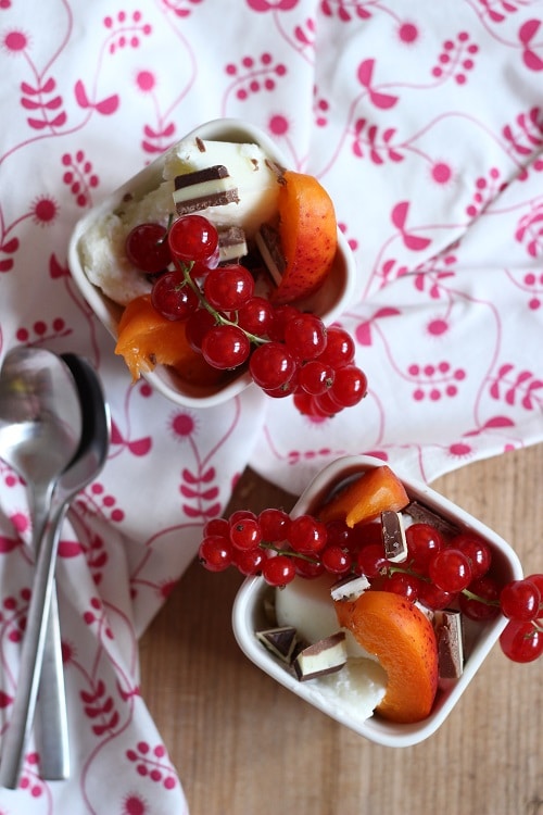 Frozen Joghurt ohne Zucker selbst machen mit Aprikosen