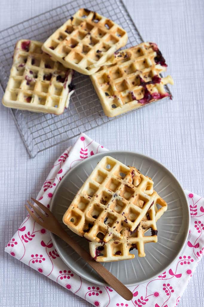 Blaubeerwaffeln Rezept auch mit dem Thermomix