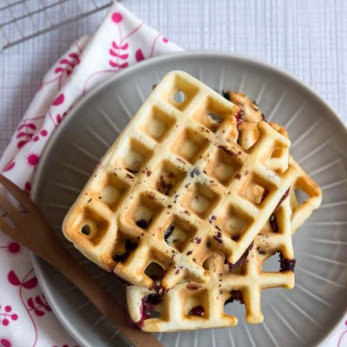Blaubeerwaffeln Rezept auch mit dem Thermomix
