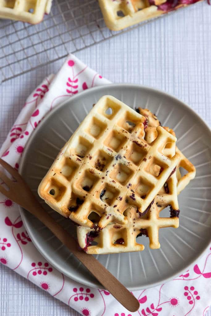 Blaubeerwaffeln Rezept auch mit dem Thermomix