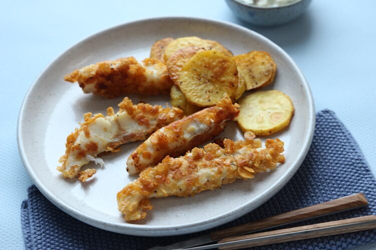 Fischstäbchen selber machen mit Remoulade