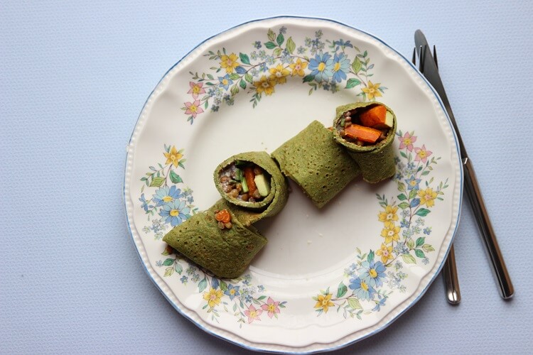 Gefüllte gesunde Pfannkuchen für Kinder