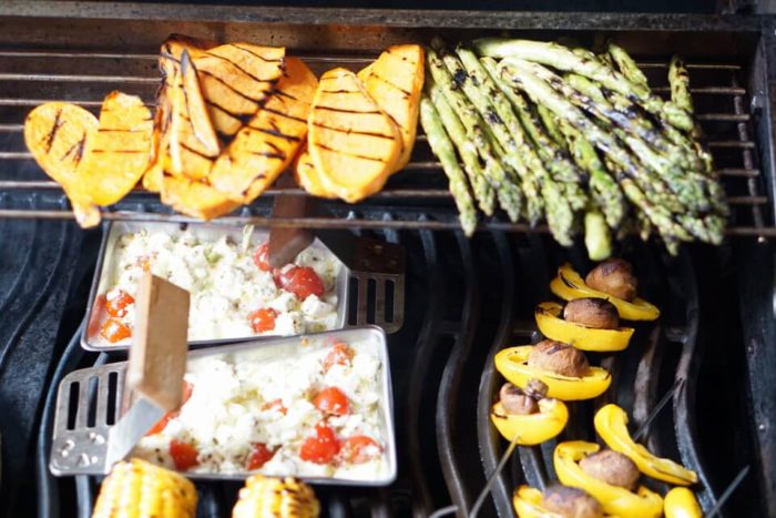 Gemüse und Käse vom Grill - BBQ mit Baby - BLW und breifrei geht auch vom Grill mit leckerem Gemüse