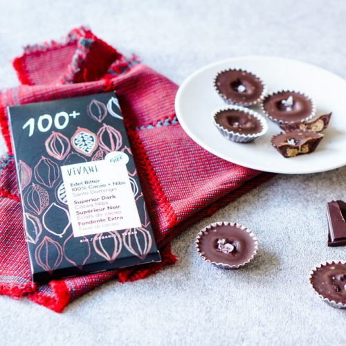 Erdnussmus Pralinen mit Meersalz - zuckerfreie Schokolade