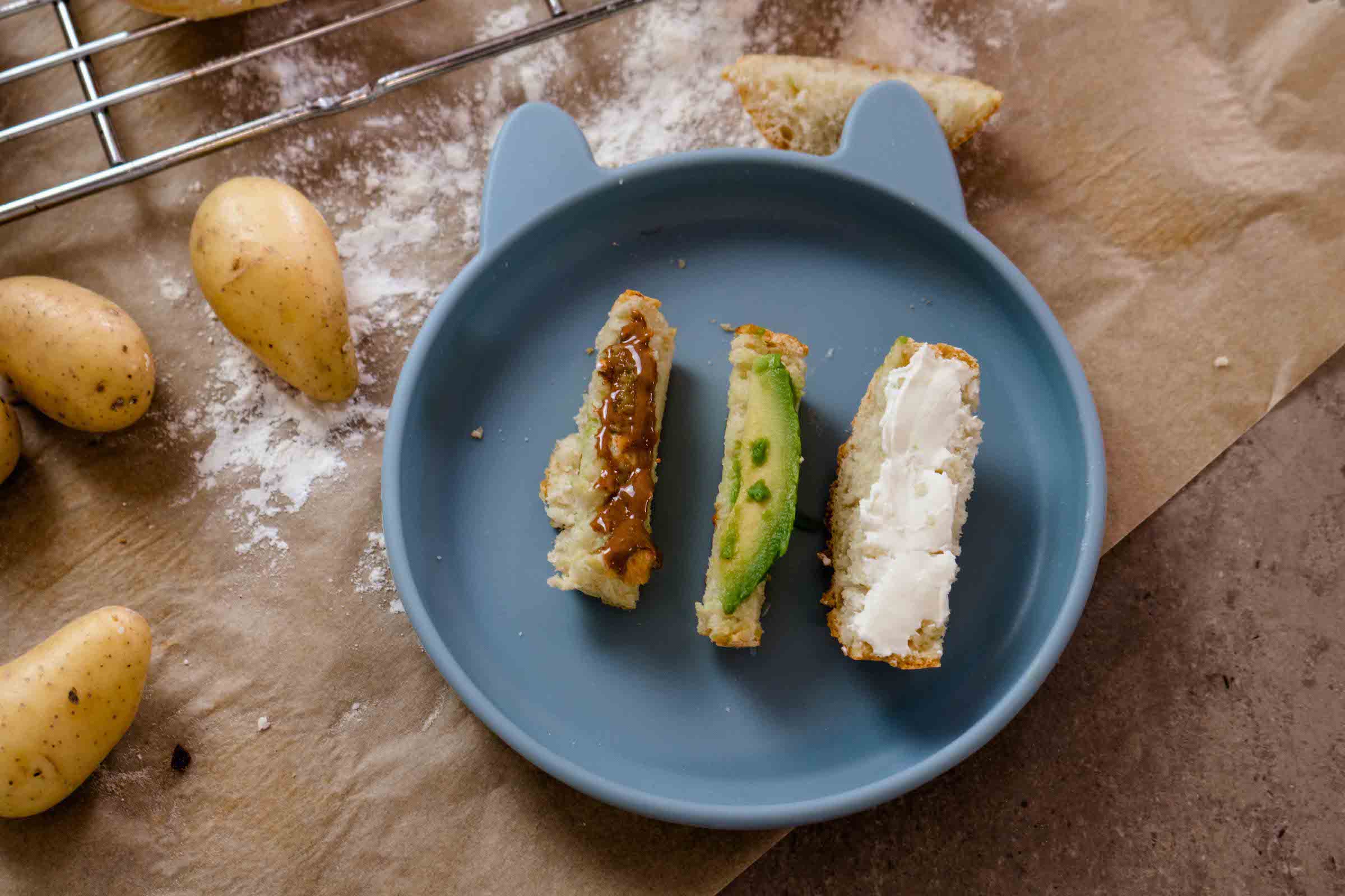 Kartoffelbrötchen Aufstrich