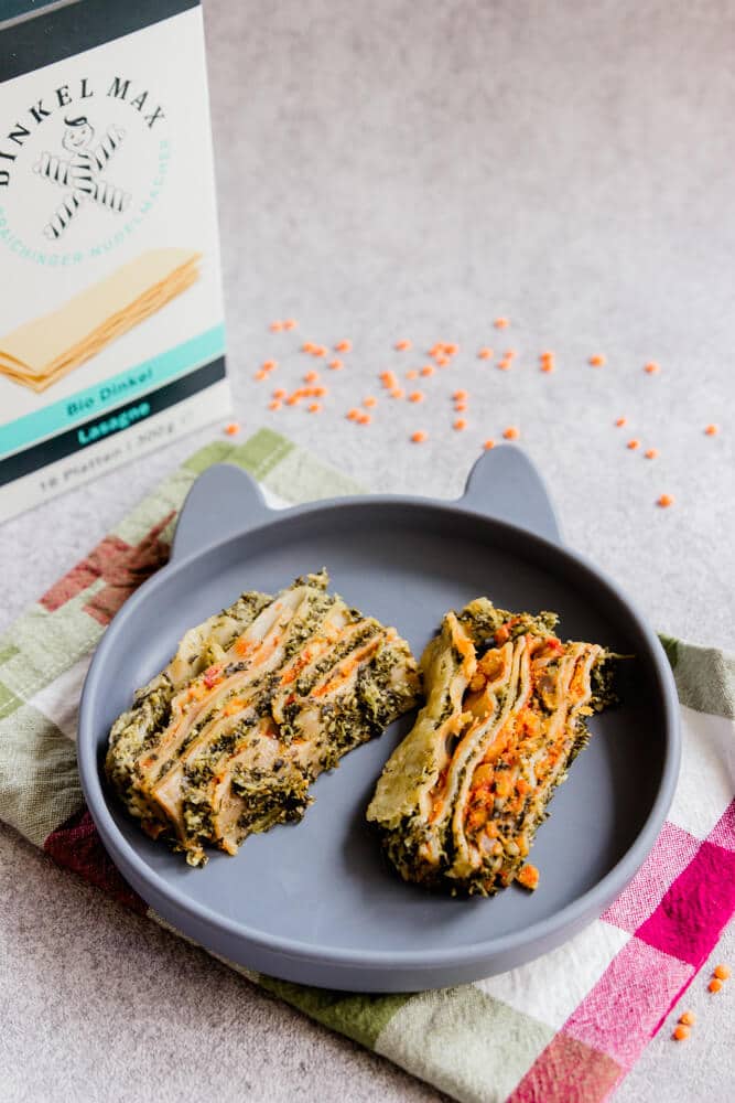 Nudelauflauf für Kinder mit roten Linsen