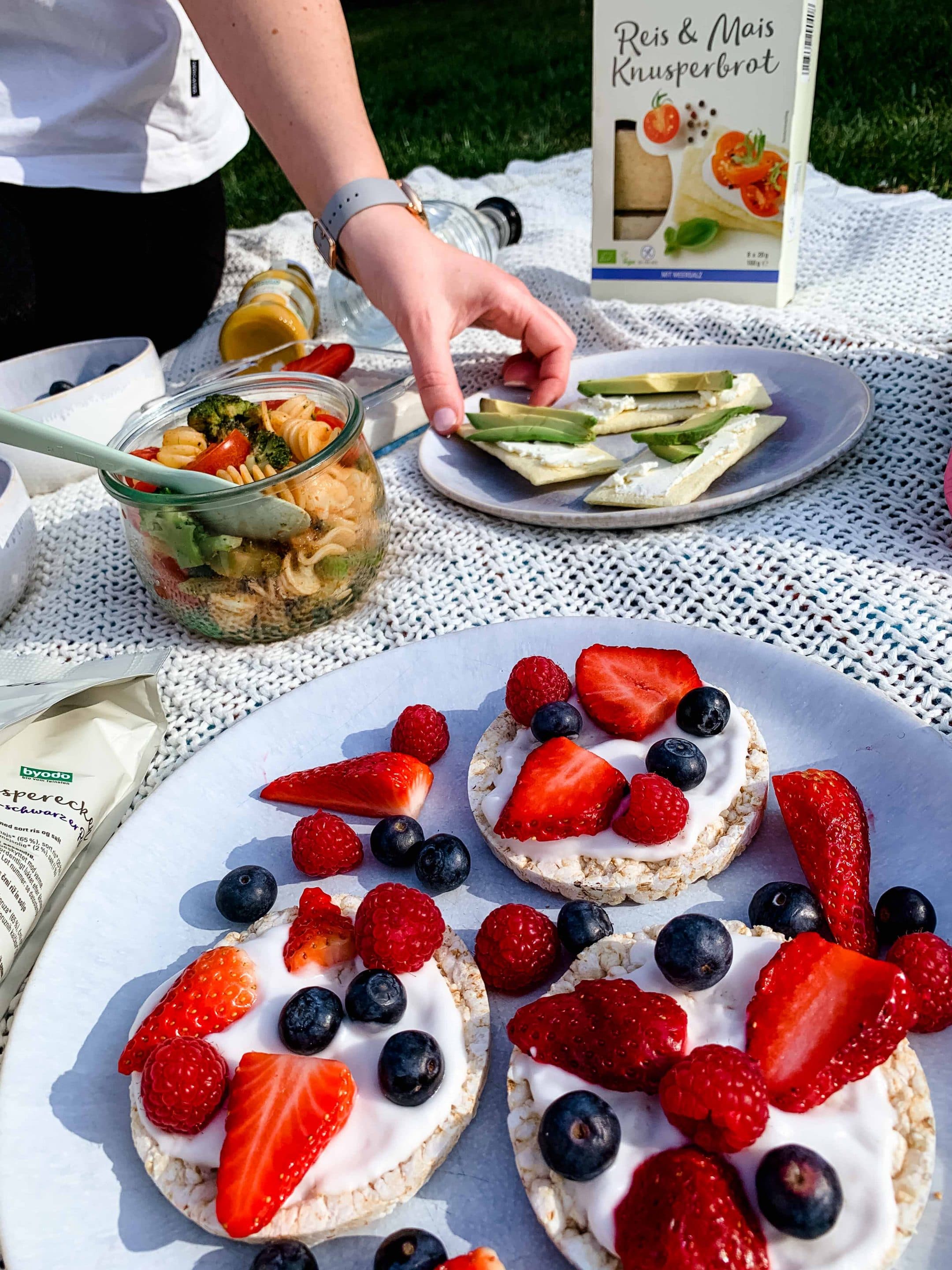 Picknick mit Baby Snacks