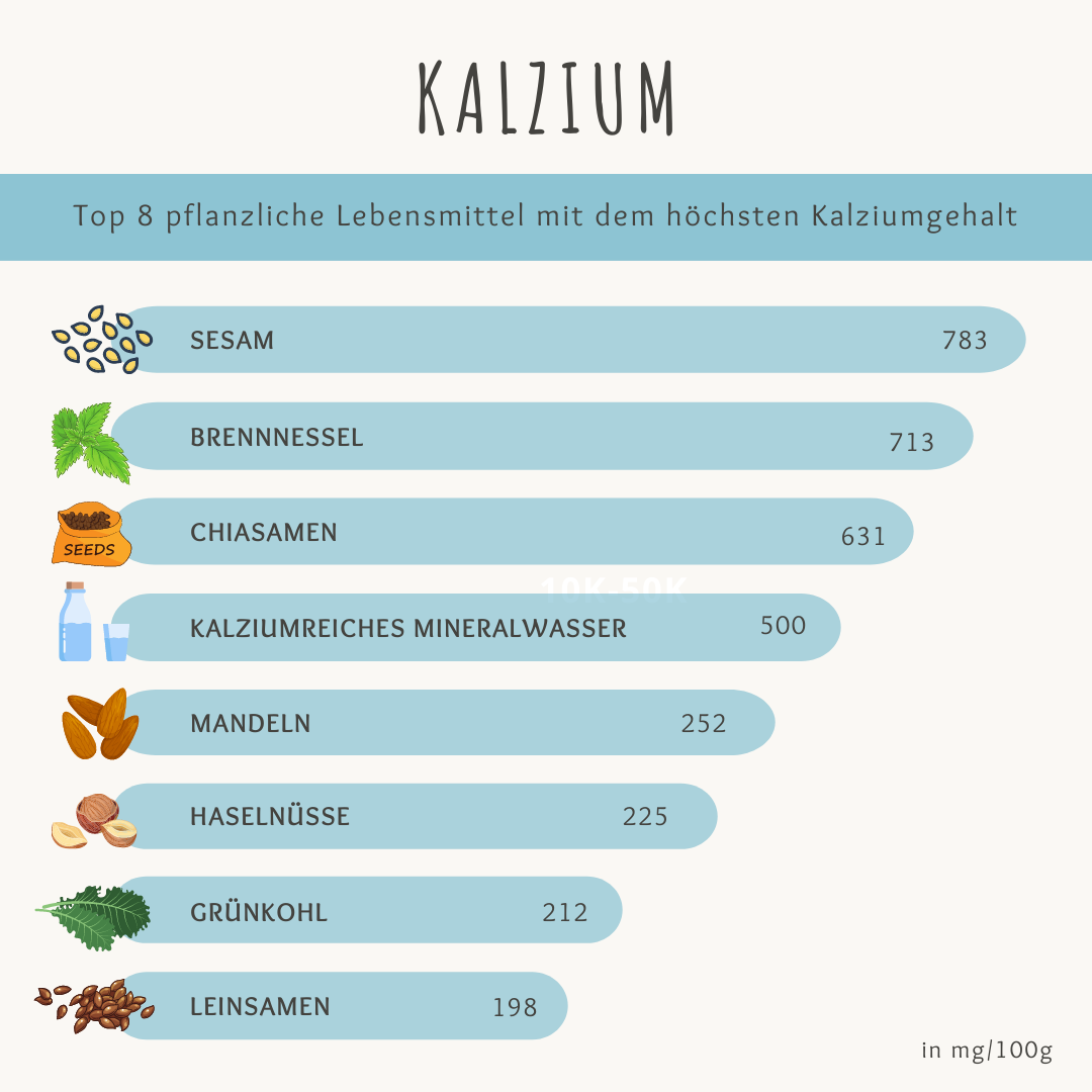 Nährstoffreich kochen für Babys - Top 8 pflanzliche Lebensmittel mit Kalzium